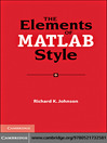 The Elements of MATLAB Style (eBook)